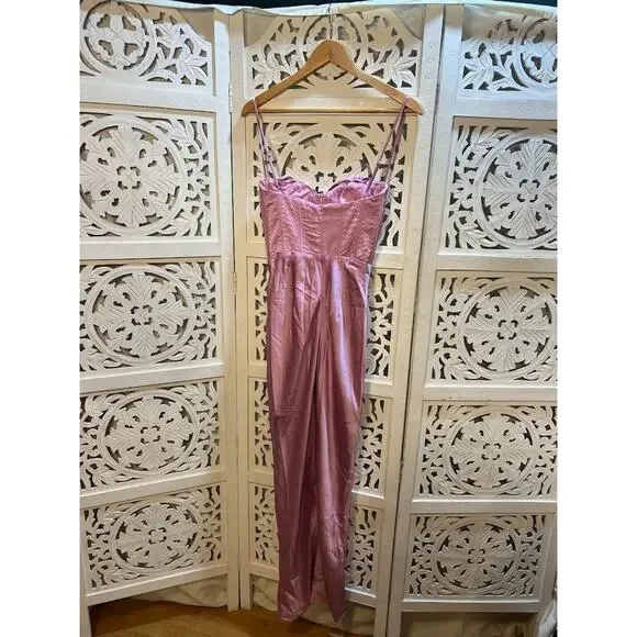knee length dresses for ladies Rent HOUSE OF CB Charmaine Corset Gown (Bush Pink)
